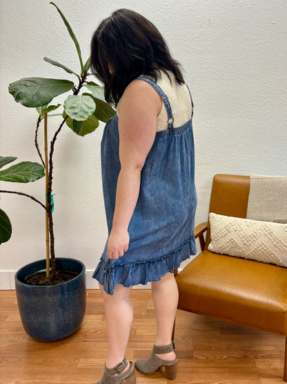 Dark Denim Button Down Dress
