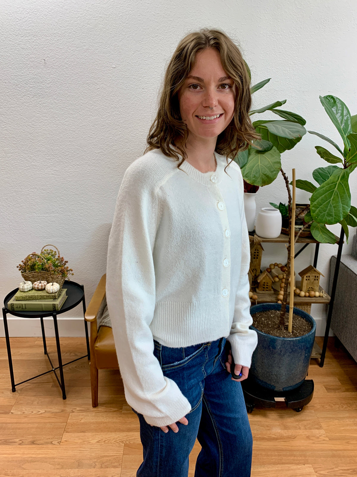 Ivory Essential Cardigan