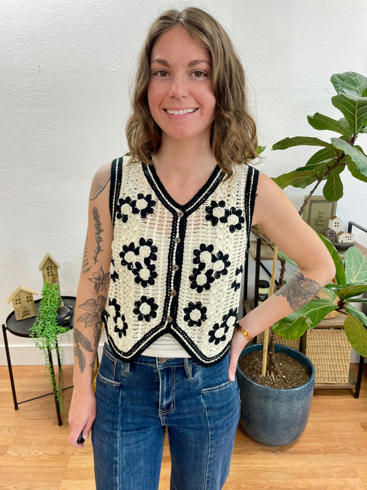 Ivory Embroidered Vest