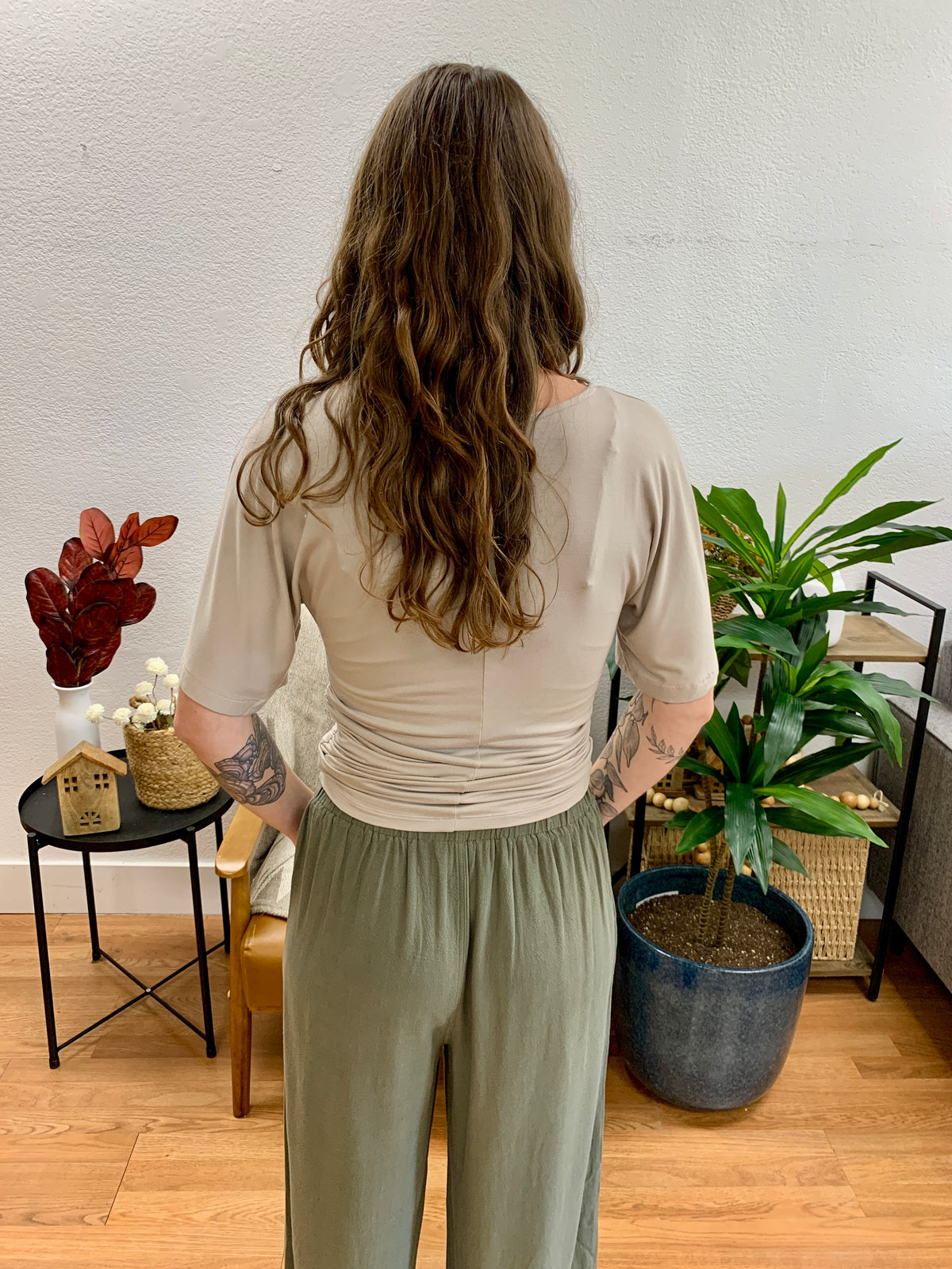 Fog Shirred Side Top