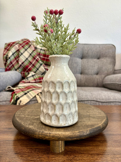 Off White Textured Vases