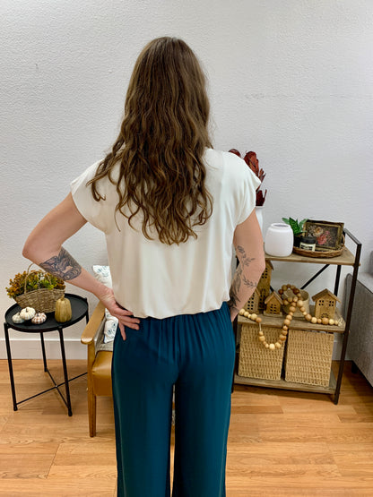 Ivory Balloon Hem Top