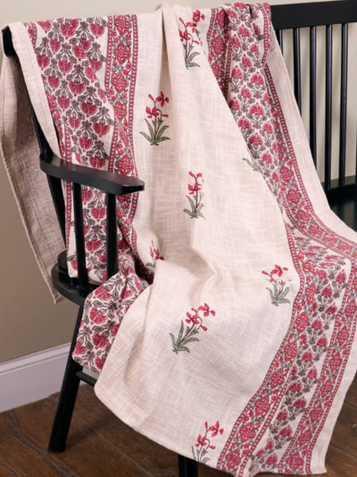 Country Floral Throw Blanket