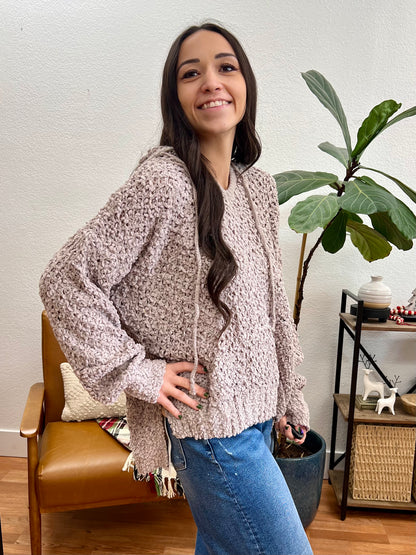 Taupe Popcorn Hoodie