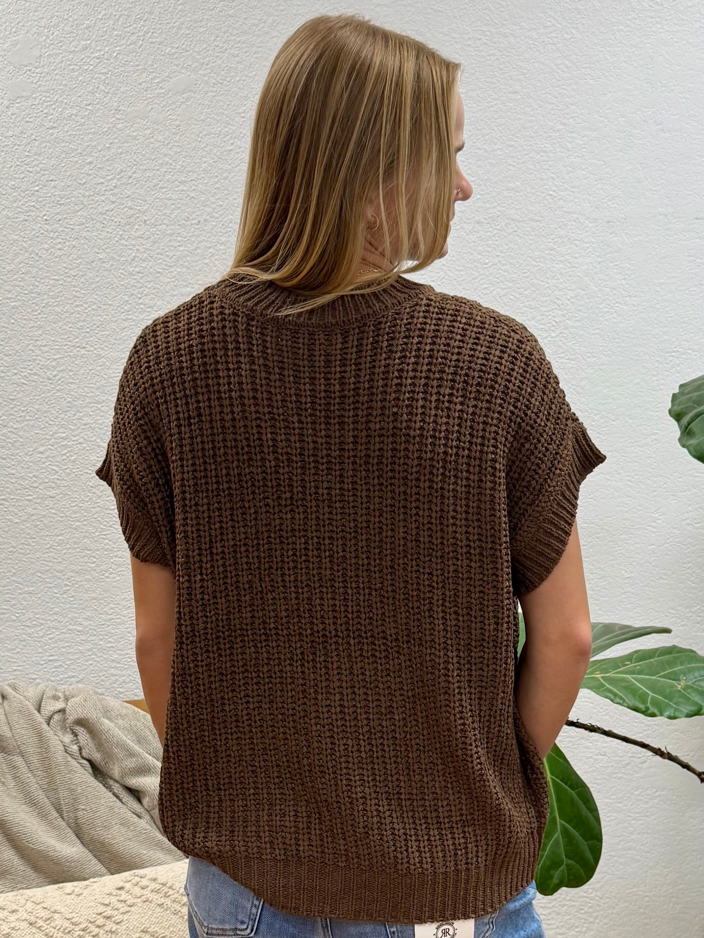 Brown Round Neck Sweater