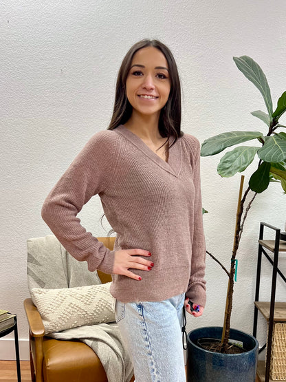 Mocha Varsity Sweater