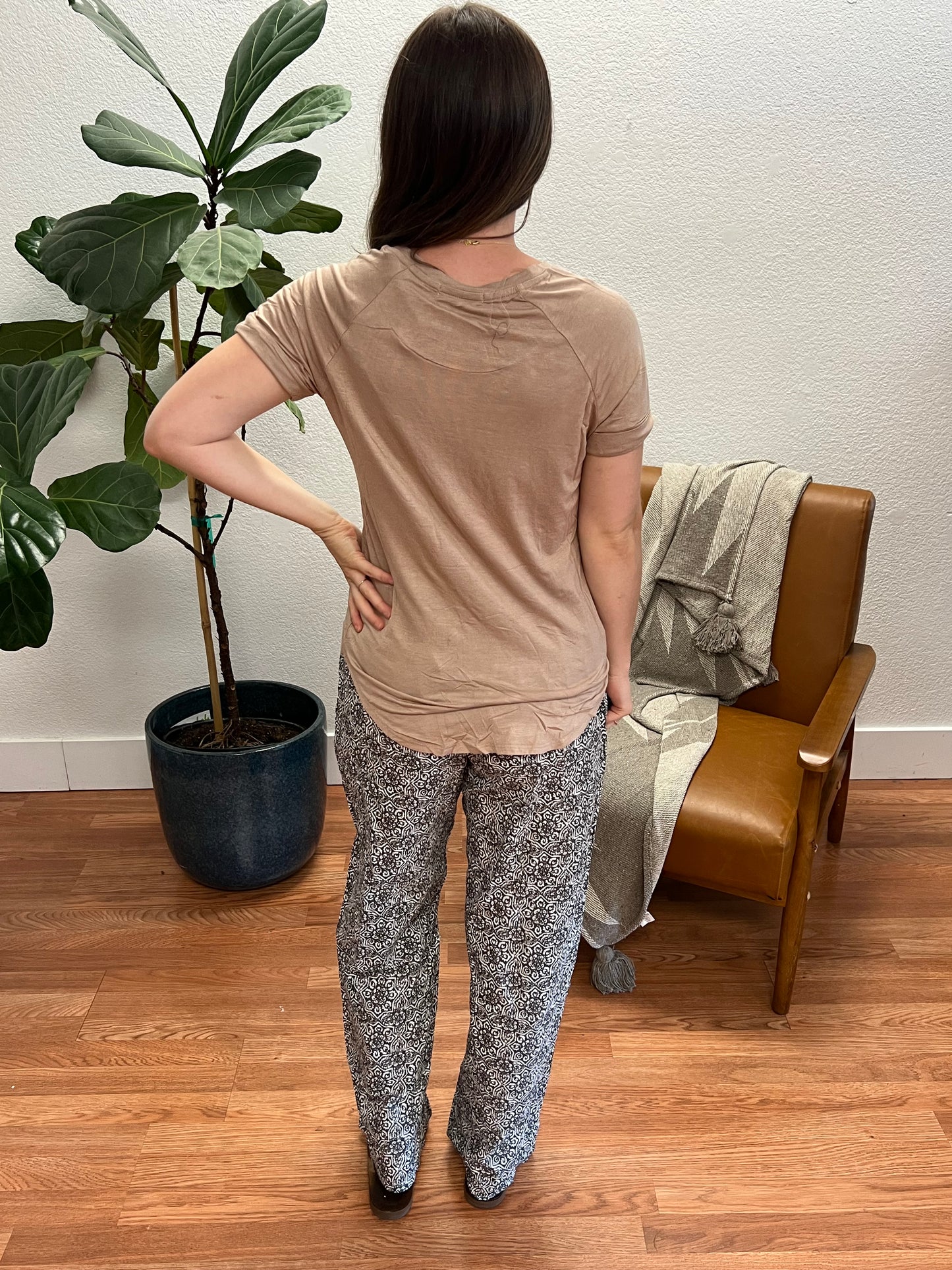 Khaki Dolman Pocket Tee