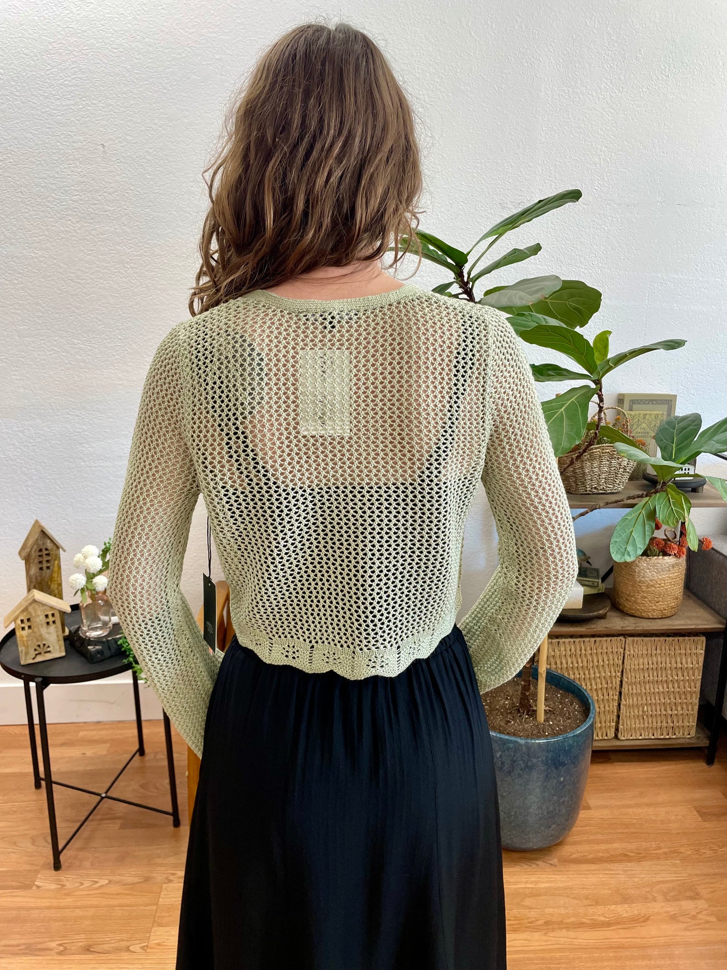 Sage Crochet Cardigan