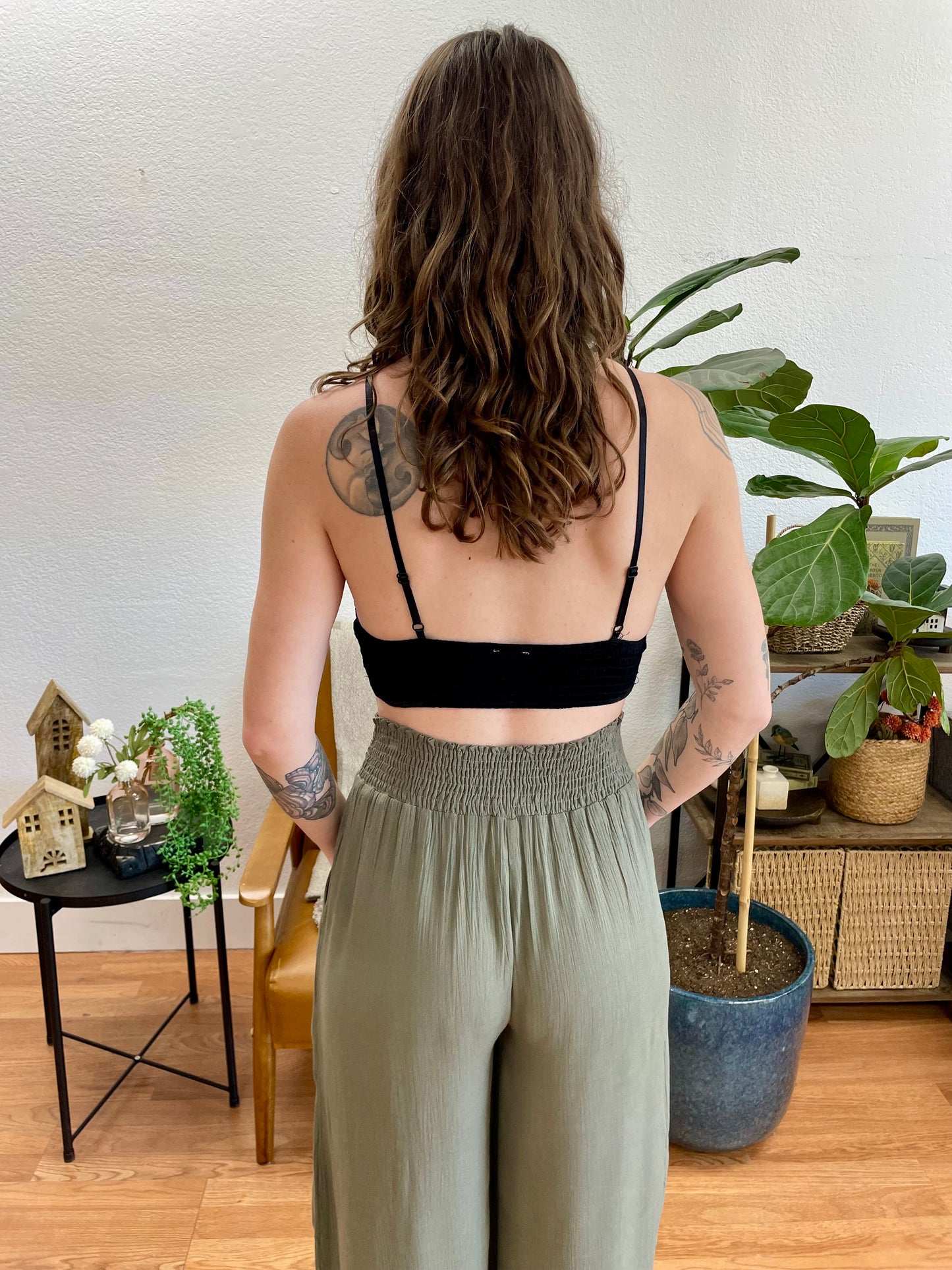 Black Embroidered Bralette