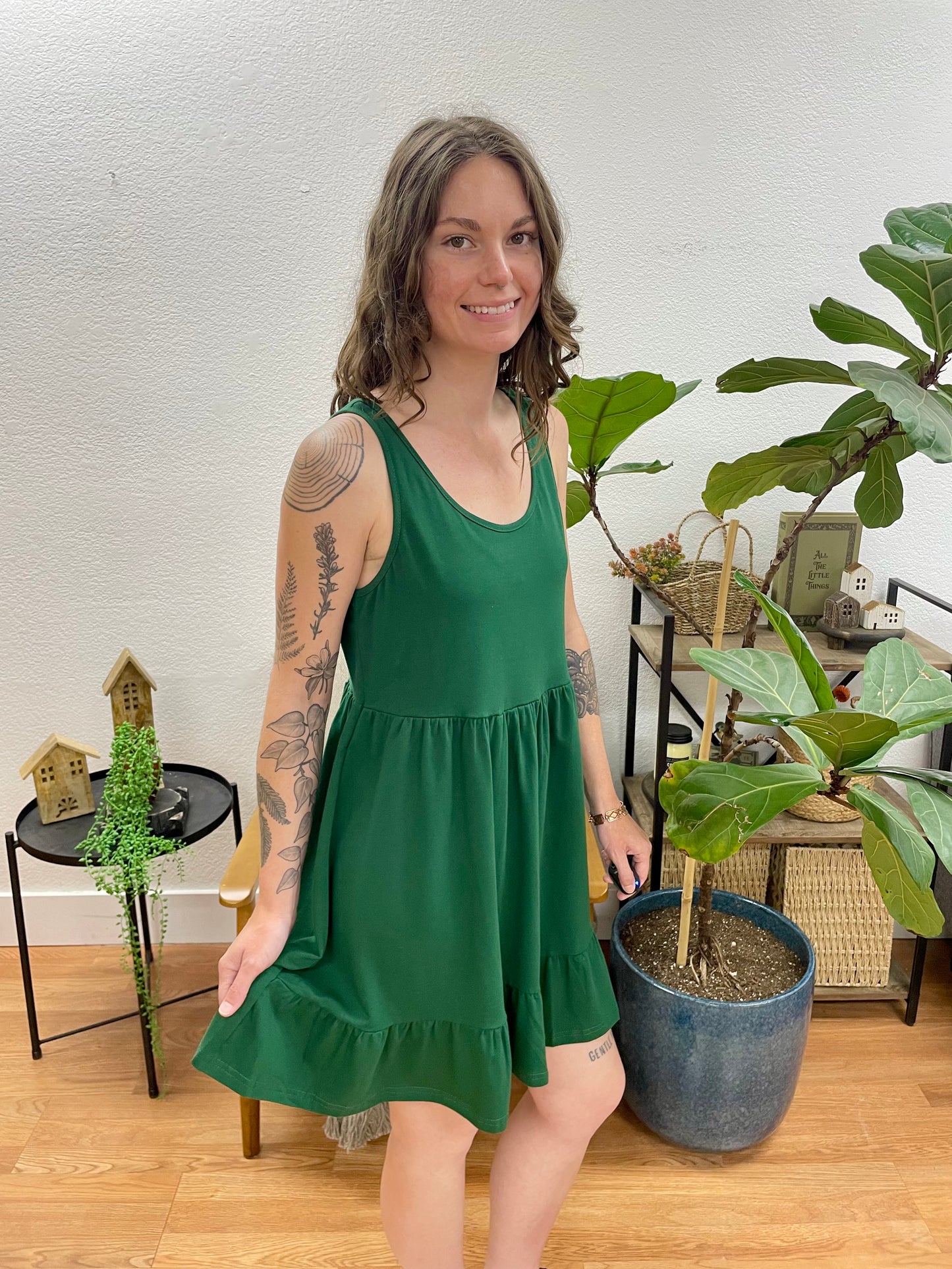 Hunter Green Sundress