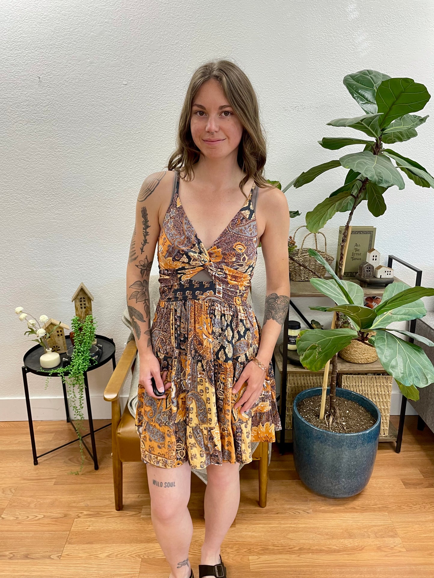Sunset Patchwork Sundress