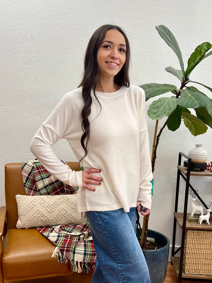 Off White Soft Crew Neck