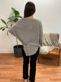 Grey 3/4 Sleeve Relaxed Tunic Top