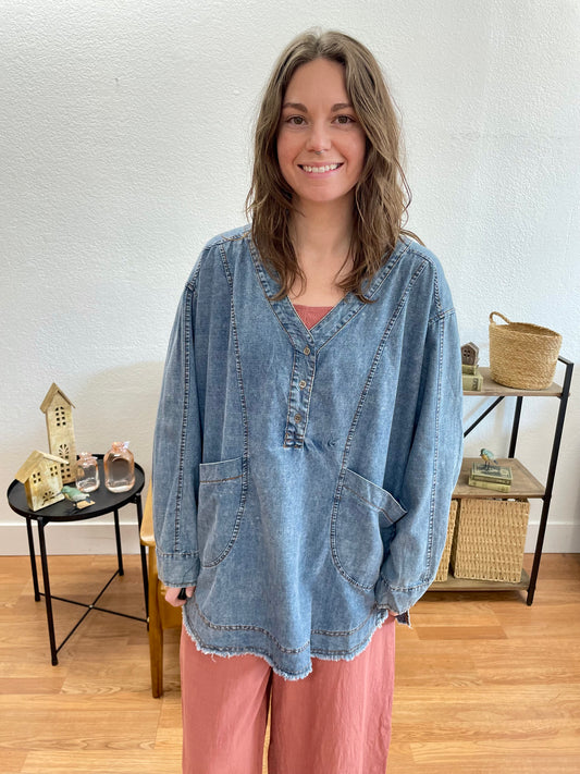 Pocket Denim Tunic