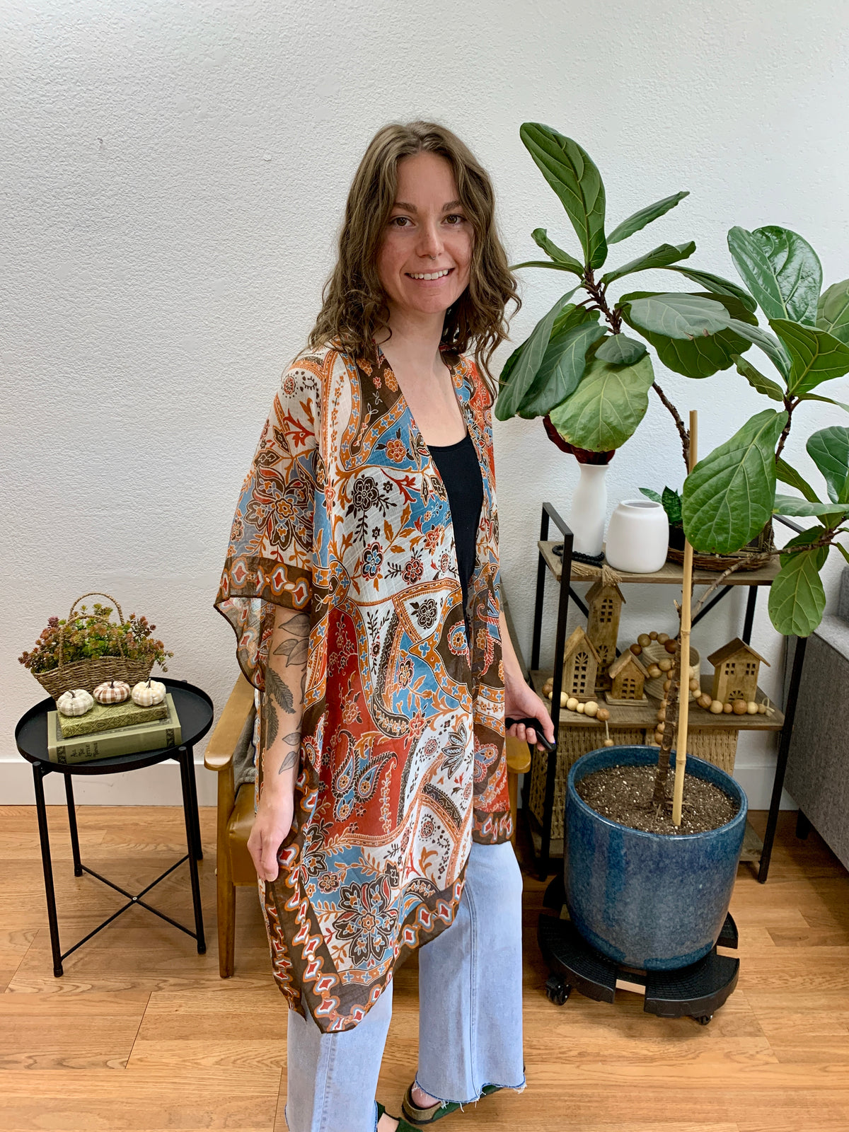 Multi Boho Paisley Patchwork Kimono
