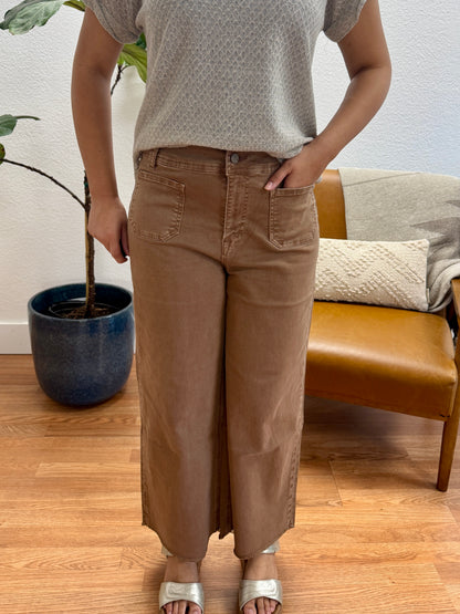 Tiramisu Super High Rise Wide Crop Jeans