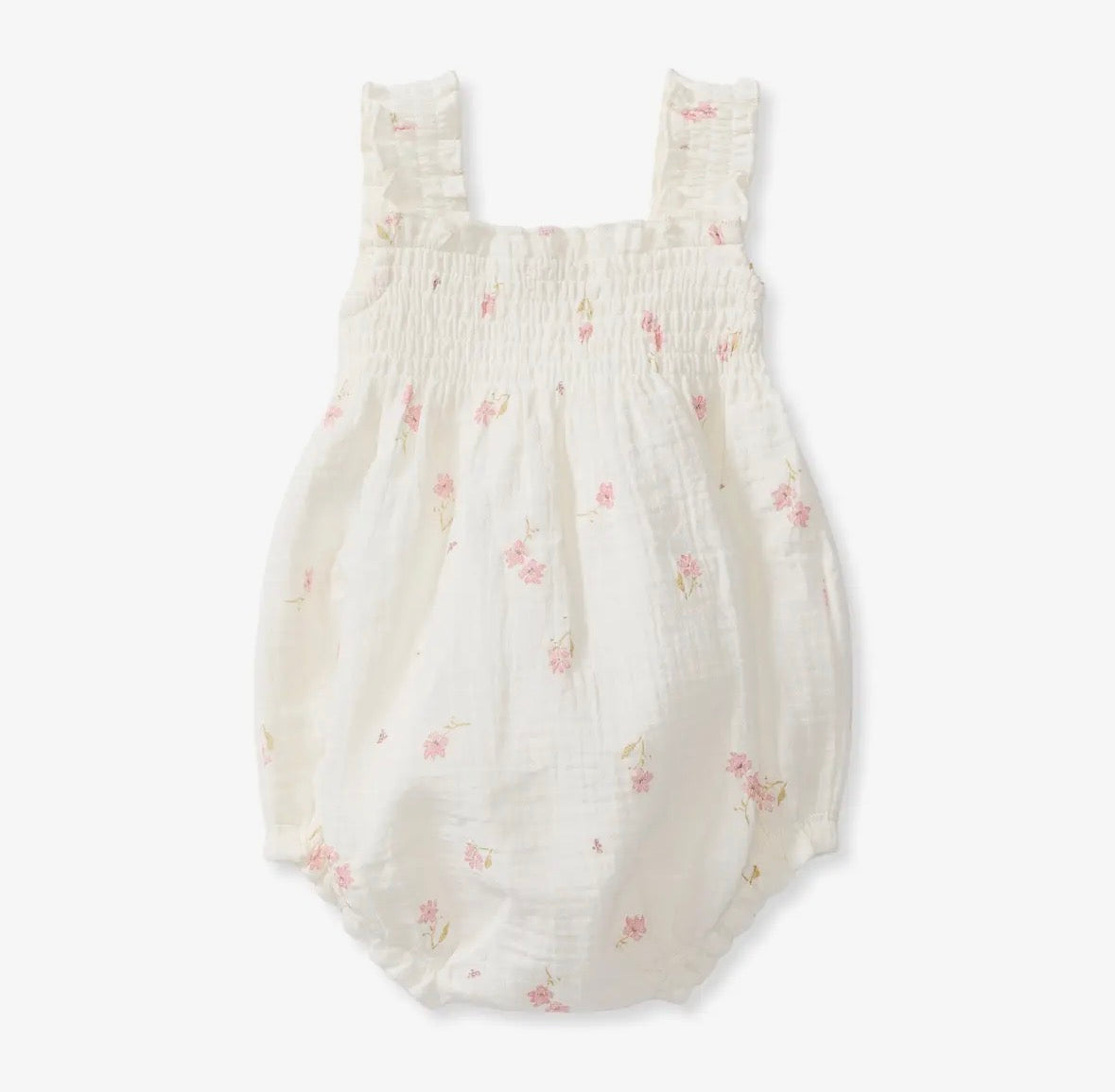 Girls Floral Muslin Baby Romper