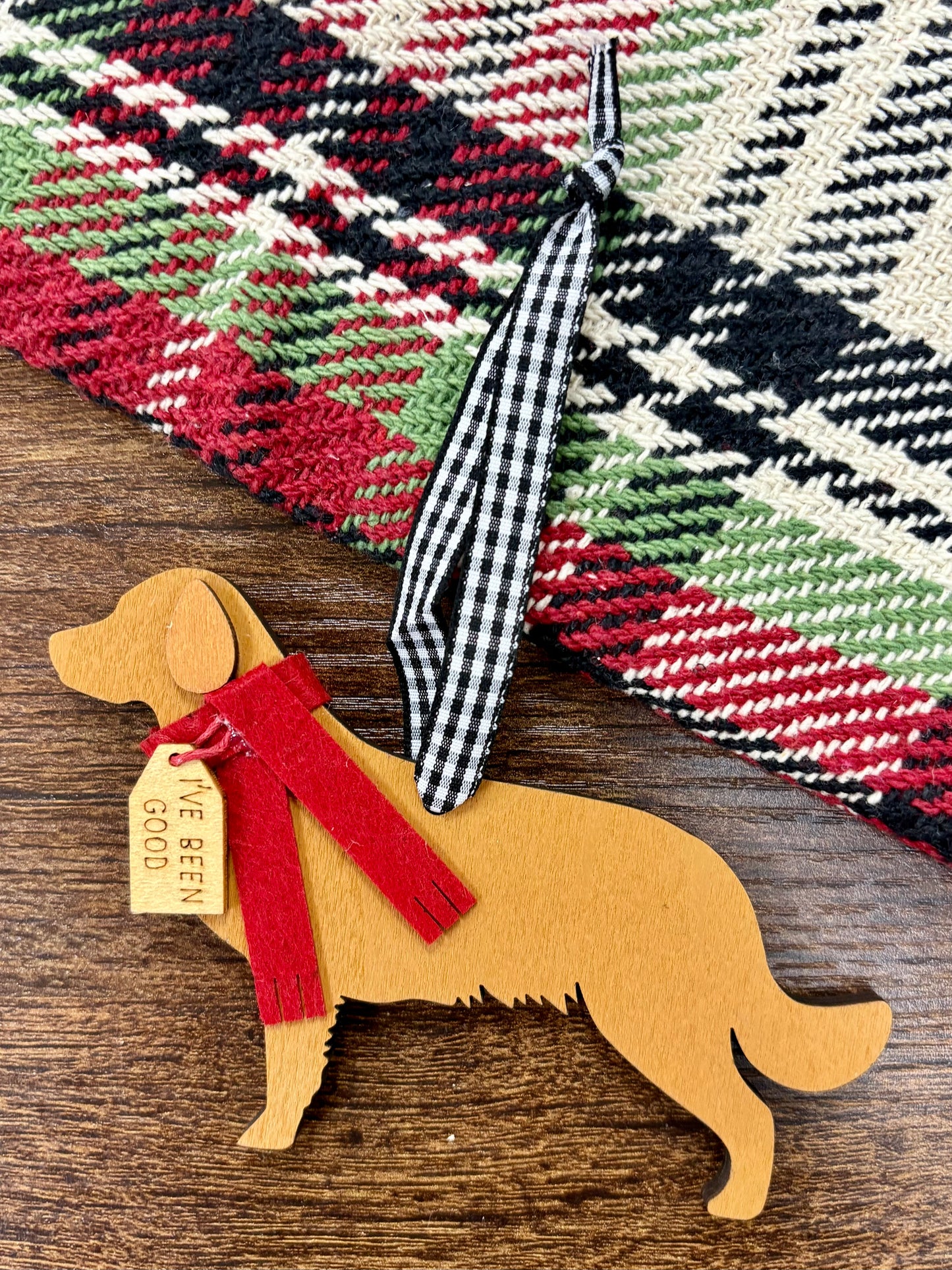 Wood Dog Ornaments