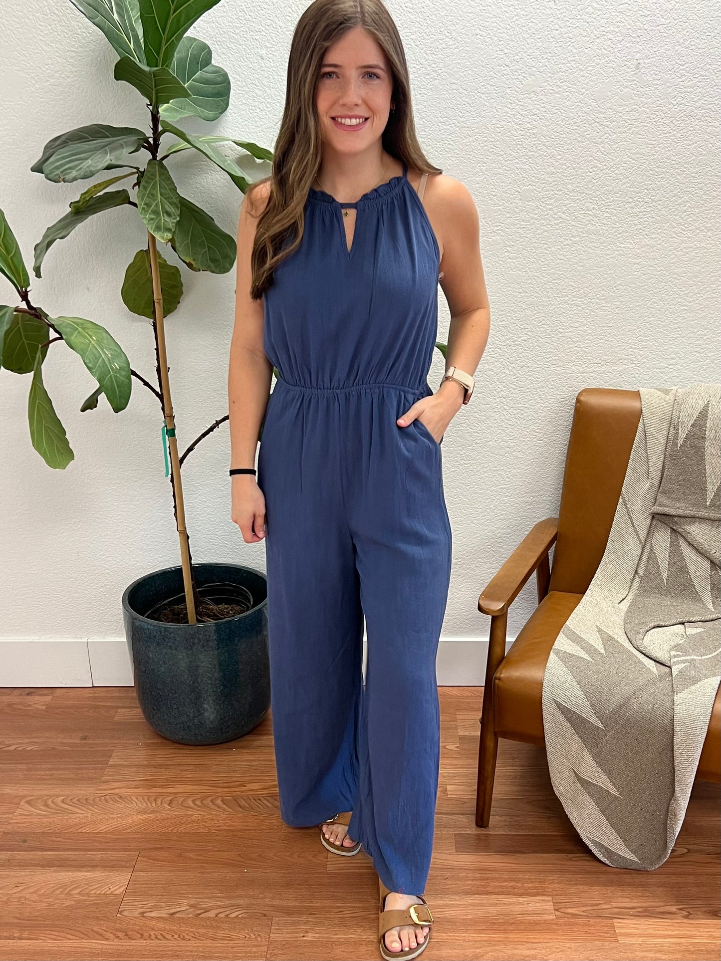 Navy Breeze Jumpsuit