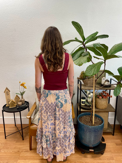 Seaside Layered Patterned Skirt