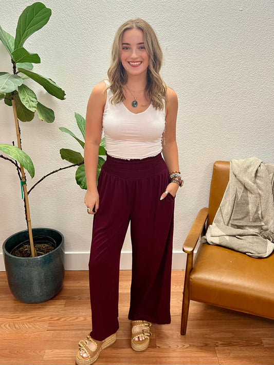 Plum Palazzo Lounge Pants