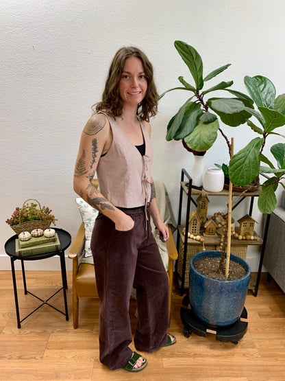 Dark Brown Corduroy Pants