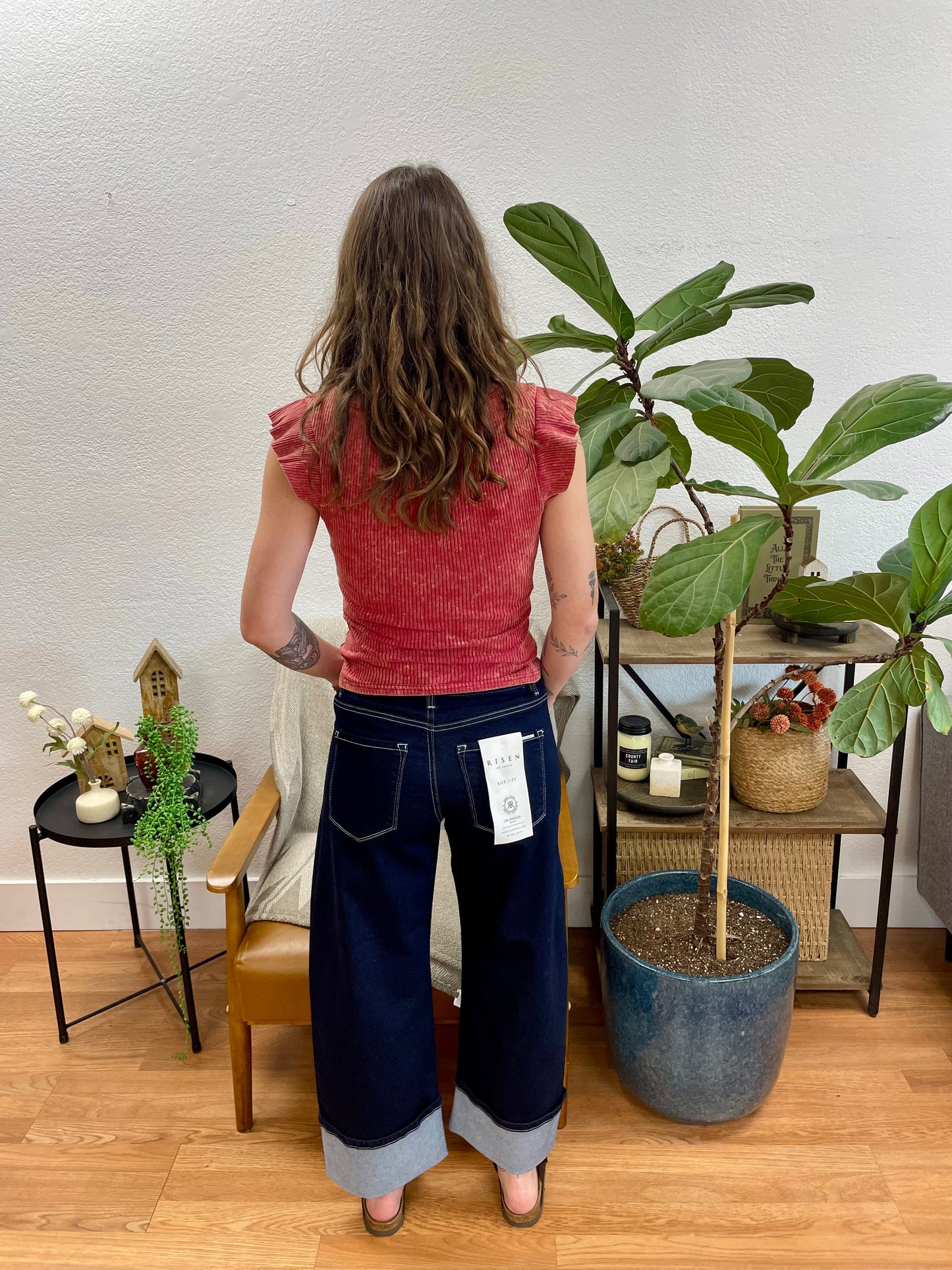 Risen Cuffed Barrel Jeans