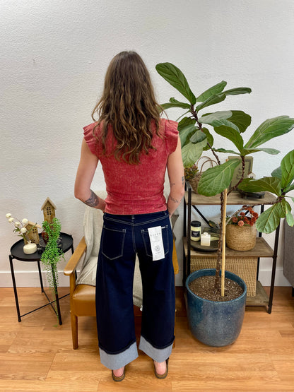 Risen Cuffed Barrel Jeans