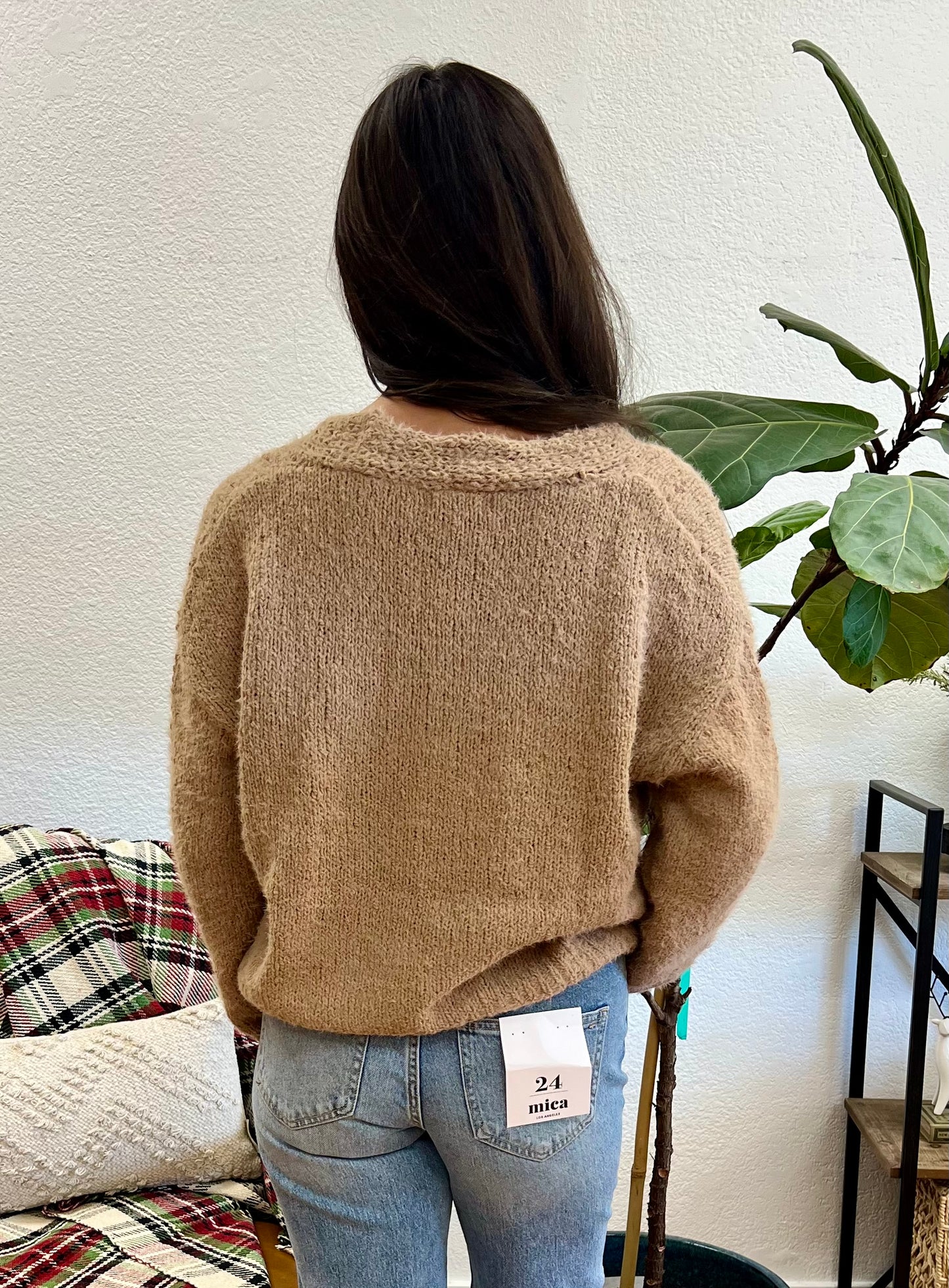 Brown Cozy Button Up Sweater