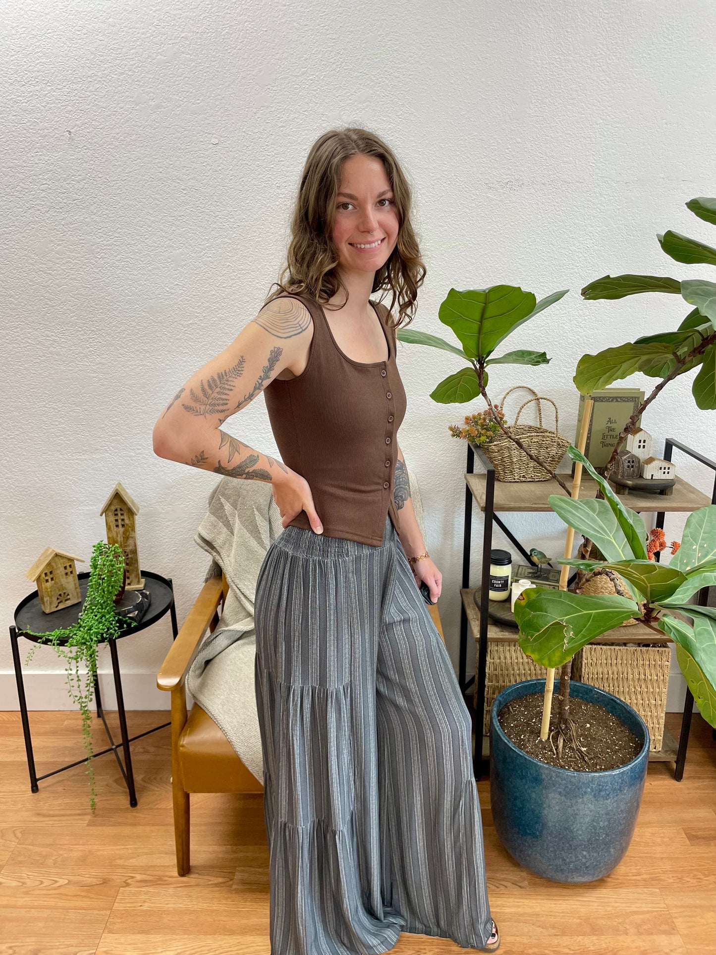 Stripe Tiered Pants