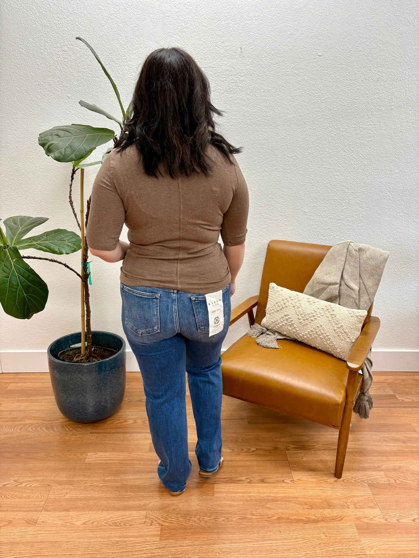 Cocoa Modal Ribbed Top