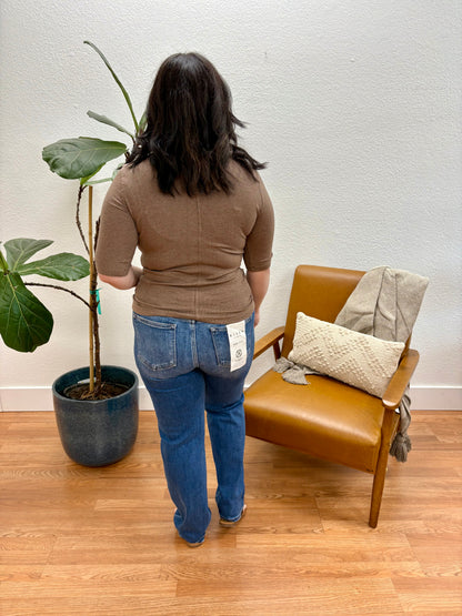 Cocoa Modal Ribbed Top