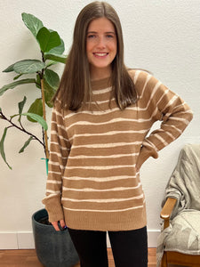 Mocha Striped Sweater