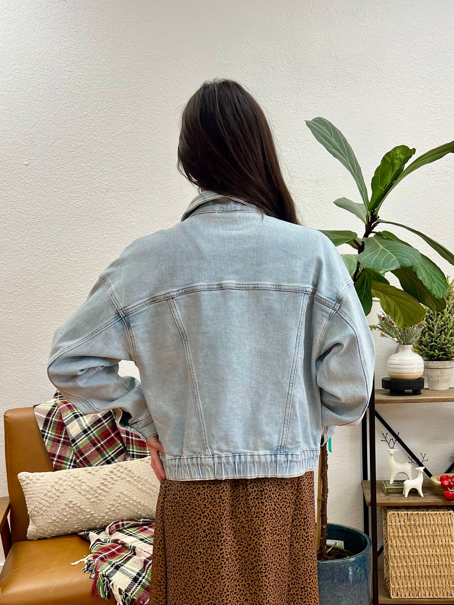 Drop Shoulder Denim Jacket