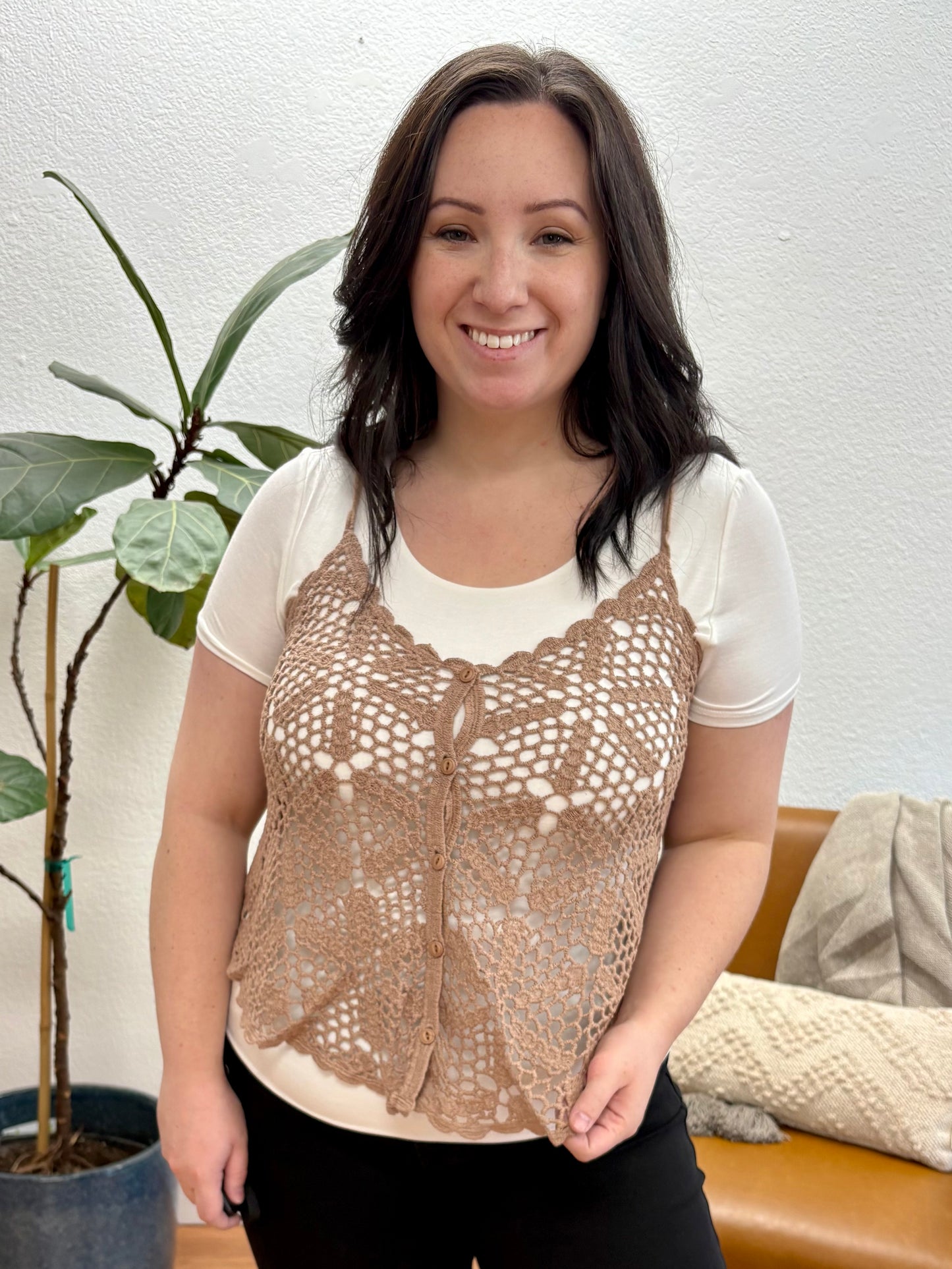 Latte Lace Cami Tank