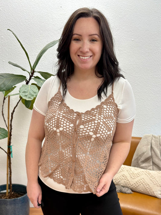 Latte Lace Cami Tank