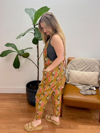 Mustard Floral Jumpsuit