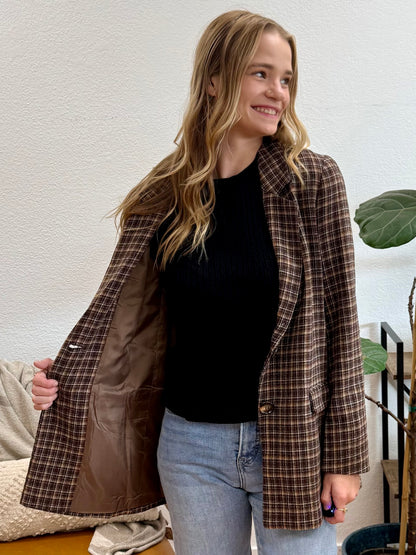 Brown Plaid Coat