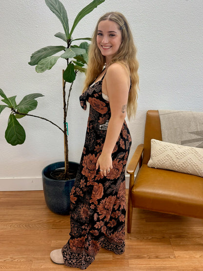 Black Tie Wide Leg Jumpsuit