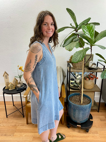Denim Shift Dress