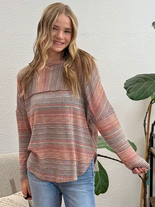 Multi Color Jacquard Stripe Top