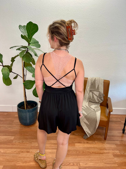 Black Swingy Romper