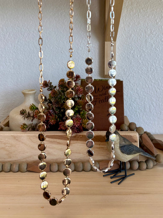 Long Disc Necklace