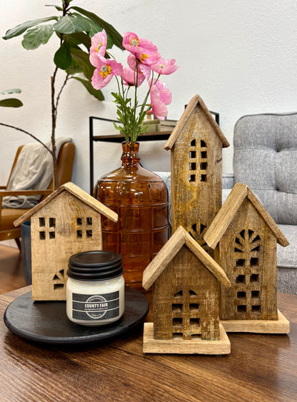 Black Wood Pedestal Stand - Terra Cottage