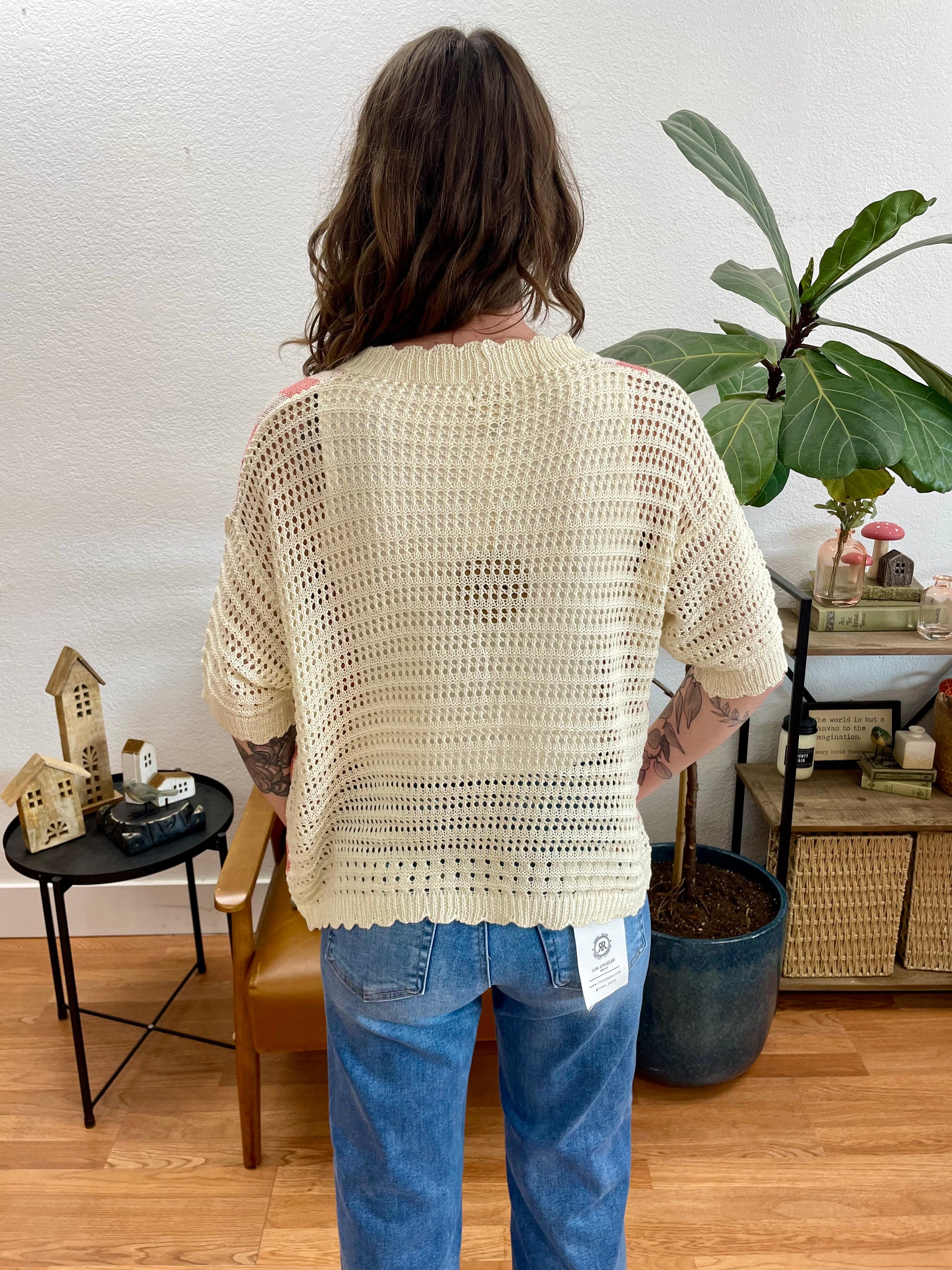 Flower Printed Spring Cardigan - Terra Cottage