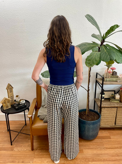 Black Gingham Casual Pants - Terra Cottage