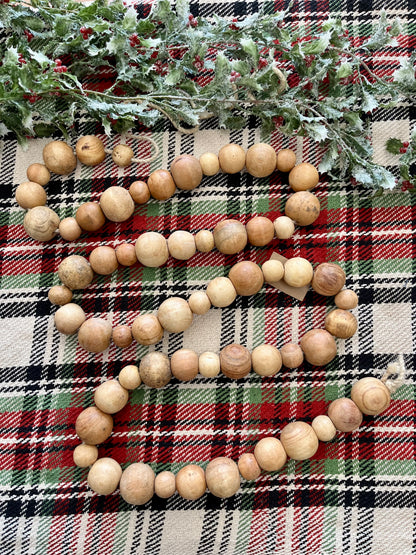 Mango Wood Bead Garland - Terra Cottage