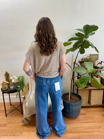 Mica Wide Leg Jogger Jeans