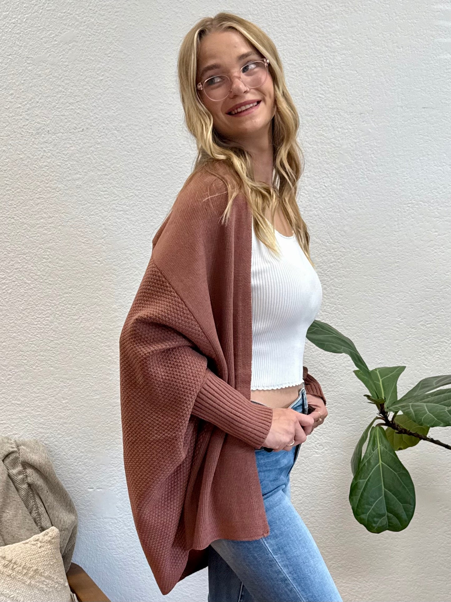 Brick Batwing Cardigan