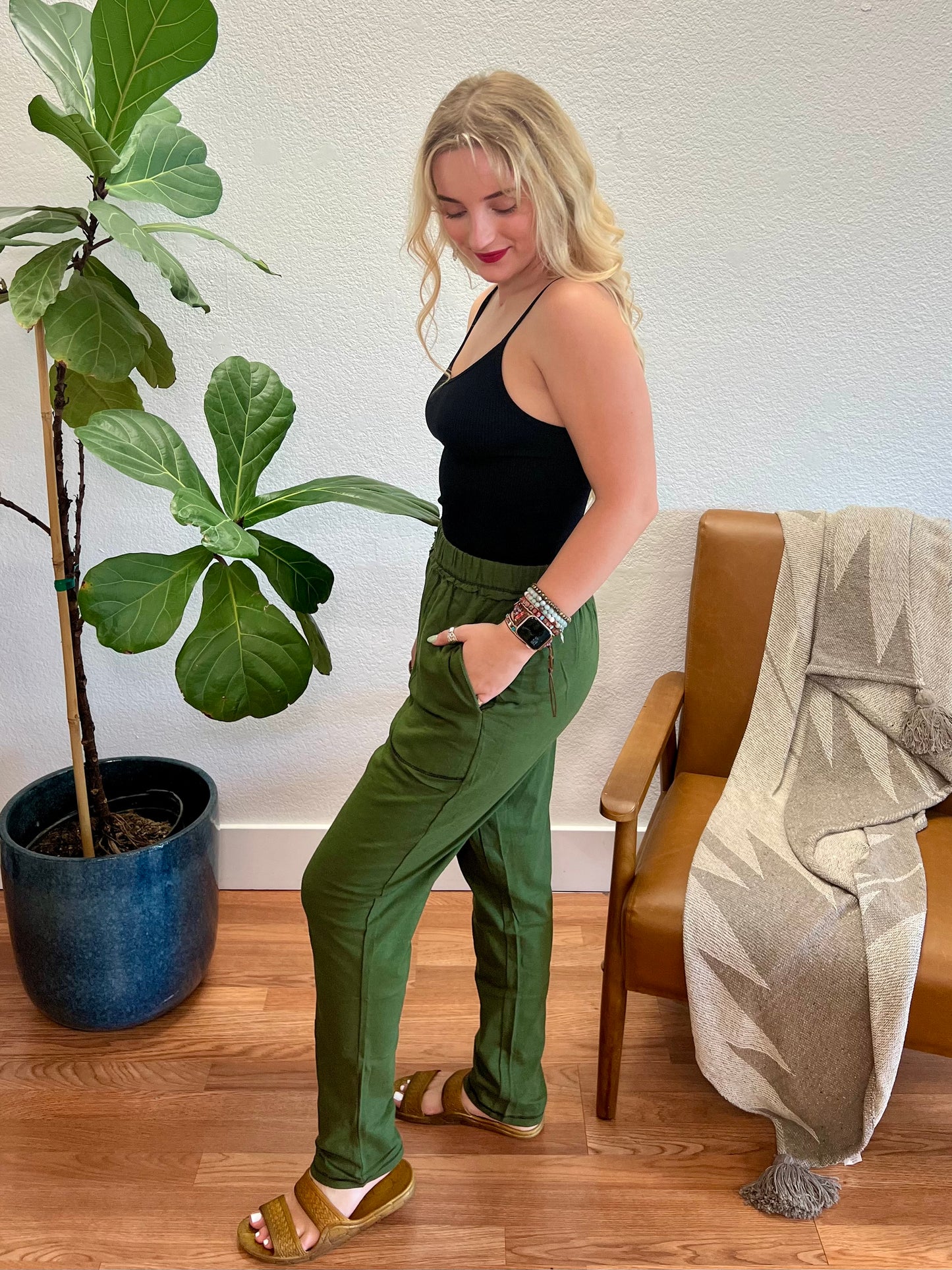 Olive Weekend Morning Lounge Pants